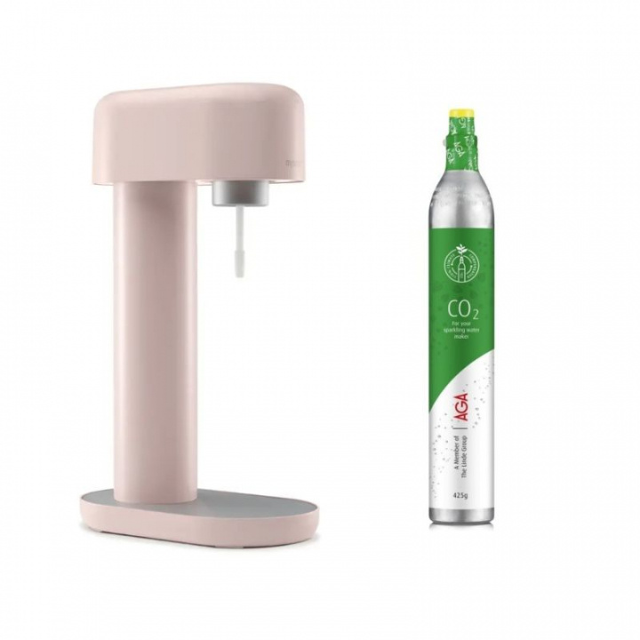 MySoda Ruby Light Pink Incl. CO2 Cartridge in de groep HUISHOUDEN & TUIN / Huishoudelijke apparaten / Water & Sap / Carbonatatiemachines / Carbonatatiemachines bij TP E-commerce Nordic AB (38-94862)