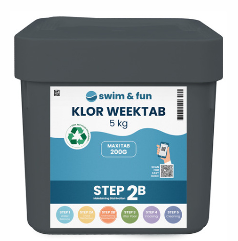 Klor WeekTab 200 g, 5 kg in de groep HUISHOUDEN & TUIN / Tuinproducten / Zwembad & Accessoires / Zwembadchemicaliën bij TP E-commerce Nordic AB (38-94964)