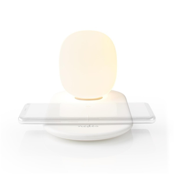 Nedis LED-Lamp met Draadloze Lader | Dimmer - Op Product | Qi | 10 W | Met dimfunctie | Warm Wit | 3000 K in de groep HOME ELECTRONICS / Verlichting / Nachtlampen bij TP E-commerce Nordic AB (38-95137)