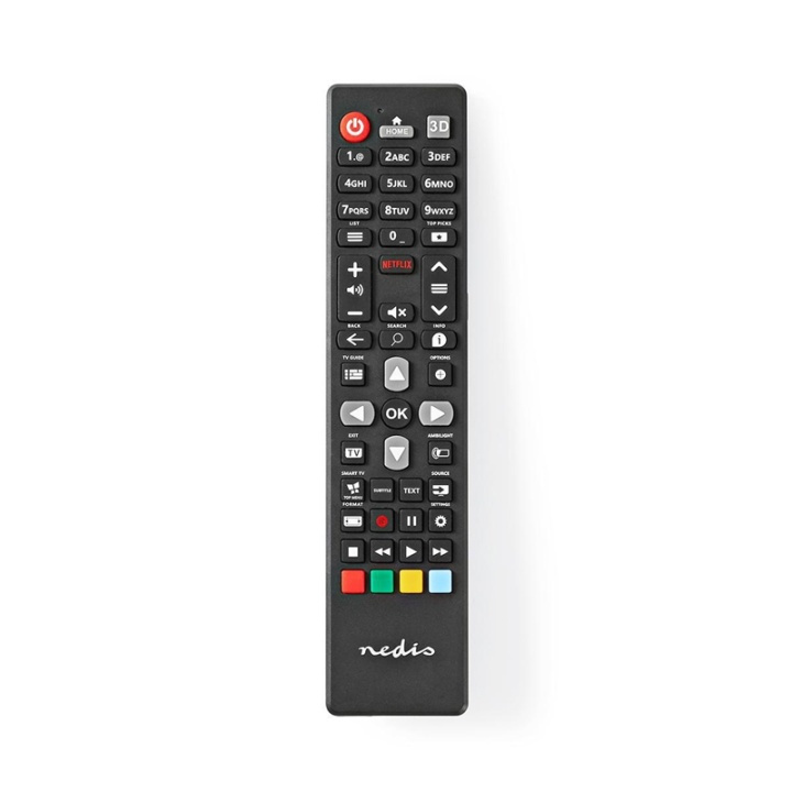 Nedis Vervangende Afstandsbediening | Geschikt voor: Philips | Vast | 1 Apparaat | Ambilight Knop / Netflix Knop | Infrarood | Zwart in de groep HOME ELECTRONICS / Audio & Beeld / TV & Accessoires / Afstandsbedieningen bij TP E-commerce Nordic AB (38-95259)