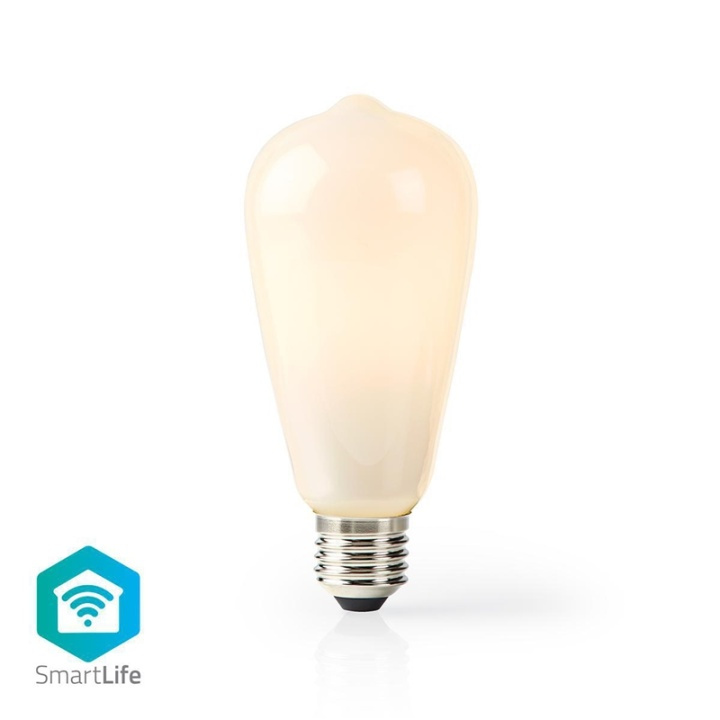 Nedis SmartLife LED Filamentlamp | Wi-Fi | E27 | 500 lm | 5 W | Warm Wit | 2700 K | Glas | Android™ / IOS | ST64 | 1 Stuks in de groep HUISHOUDEN & TUIN / Smart home / Slimme verlichting bij TP E-commerce Nordic AB (38-95299)
