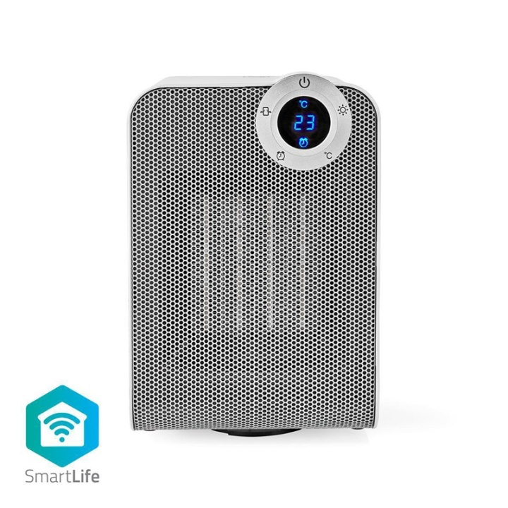 Nedis SmartLife keramische PTC-ventilatorkachel | Wi-Fi | 1800 W | 3 Warmte Standen | Zwenkfunctie | Display | 15 - 35 °C | Android™ / IOS | Wit in de groep HUISHOUDEN & TUIN / Ventilatoren & Klimaatproducten / Luchtverhitters bij TP E-commerce Nordic AB (38-95300)