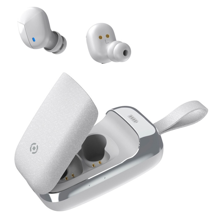 Celly Flip1 True Wireless Headset Earbuds, Vit in de groep HOME ELECTRONICS / Audio & Beeld / Koptelefoon & Accessoires / Koptelefoon bij TP E-commerce Nordic AB (38-95482)