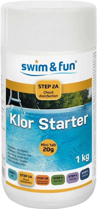 Klor Starter 20 g Tabs 1 kg in de groep HUISHOUDEN & TUIN / Tuinproducten / Zwembad & Accessoires / Zwembadchemicaliën bij TP E-commerce Nordic AB (38-95646)