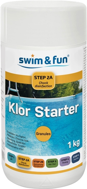 Klor Starter Fast Dissolving Granules 1 kg in de groep HUISHOUDEN & TUIN / Tuinproducten / Zwembad & Accessoires / Zwembadchemicaliën bij TP E-commerce Nordic AB (38-95647)