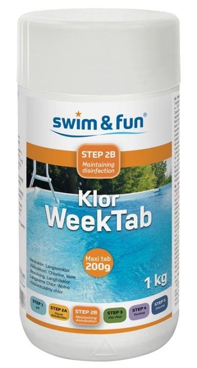 Klor Week Tab 200 g 1kg in de groep HUISHOUDEN & TUIN / Tuinproducten / Zwembad & Accessoires / Zwembadchemicaliën bij TP E-commerce Nordic AB (38-95650)