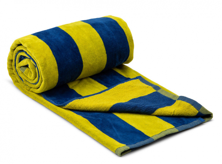 Lord Nelson VICTORY Beach Towel Cabana, Marin/Gul, 80x160 cm in de groep HUISHOUDEN & TUIN / Badkamer / Handdoeken bij TP E-commerce Nordic AB (38-95805)