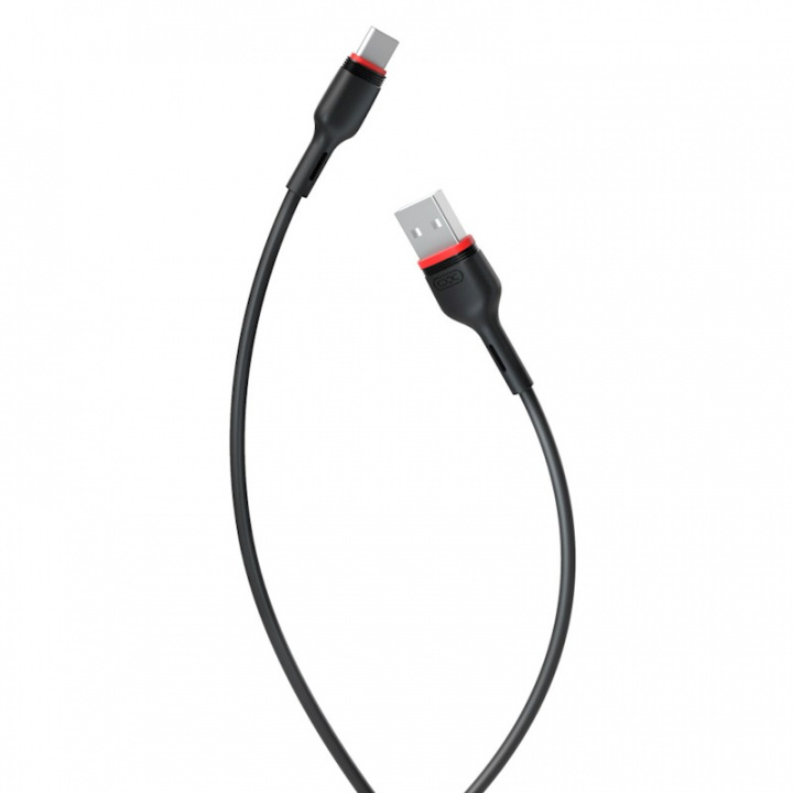 XO Kabel USB - USB-C, 1,0 m, 2,4A, Zwart in de groep COMPUTERS & RANDAPPARATUUR / Computerkabels / USB / USB-C bij TP E-commerce Nordic AB (38-95919)