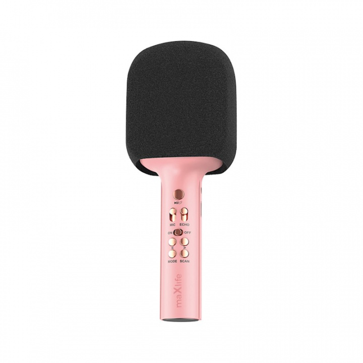 Maxlife MXBM-600 - Draadloze karaokemicrofoon met ingebouwde luidspreker, roze in de groep HOME ELECTRONICS / Audio & Beeld / Handmicrofoons bij TP E-commerce Nordic AB (38-95929)