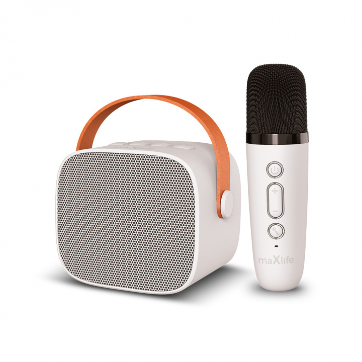 Maxlife MXKS-100 karaokeset met Bluetooth, wit in de groep HOME ELECTRONICS / Audio & Beeld / Handmicrofoons bij TP E-commerce Nordic AB (38-95932)