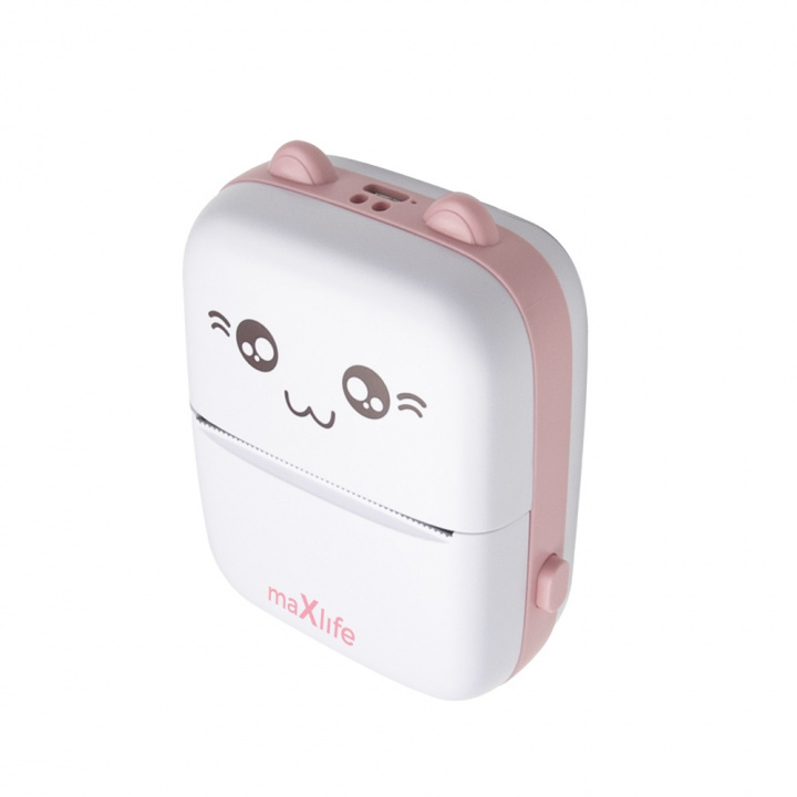 Maxlife MXTP-100 Thermische Printer - Draagbare Miniprinter met Bluetooth, Roze in de groep SPORT, VRIJE TIJD & HOBBY / Leuke dingen / Handige spullen bij TP E-commerce Nordic AB (38-95935)