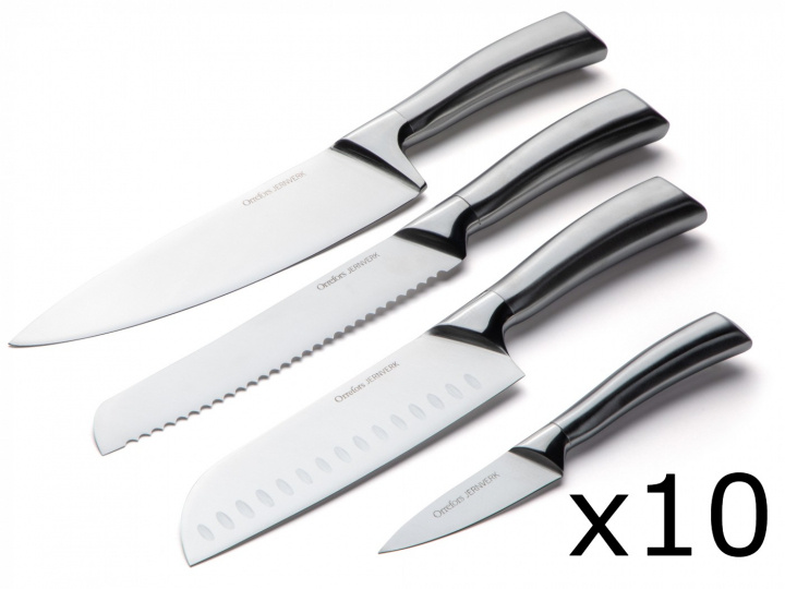 Orrefors Jernverk Knivset 4 knivar, Stål, 10-pack in de groep HUISHOUDEN & TUIN / Keukengerei / Keukenmessen & accessoires bij TP E-commerce Nordic AB (38-96495-PKT10)