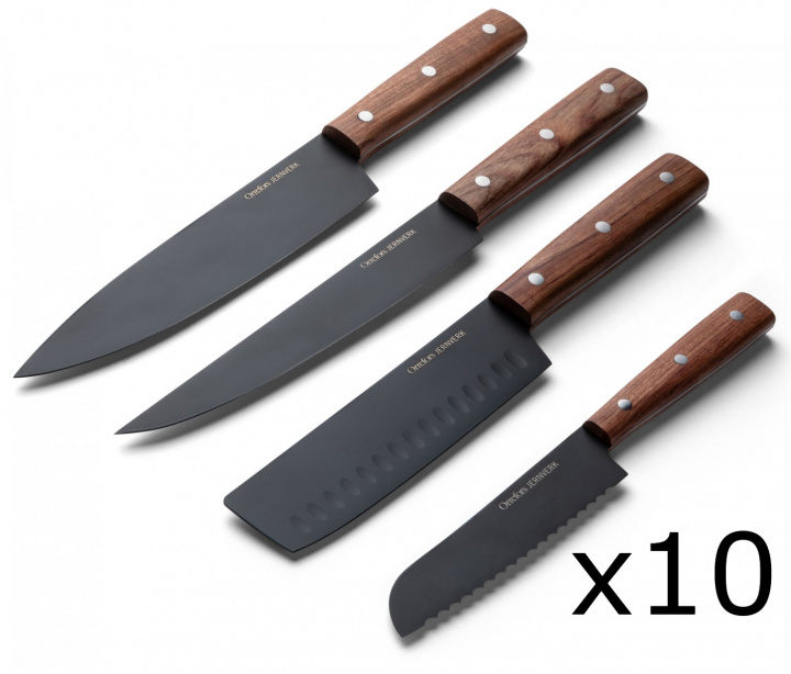 Orrefors Jernverk, Knivset Askträ 4 knivar, 10-pack in de groep HUISHOUDEN & TUIN / Keukengerei / Keukenmessen & accessoires bij TP E-commerce Nordic AB (38-96496-PKT10)