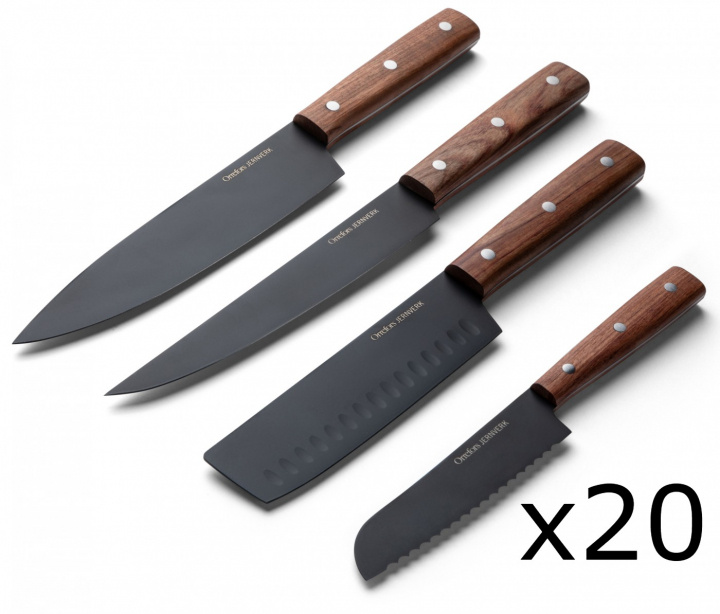Orrefors Jernverk, Knivset Askträ 4 knivar, 20-pack in de groep HUISHOUDEN & TUIN / Keukengerei / Keukenmessen & accessoires bij TP E-commerce Nordic AB (38-96496-PKT20)