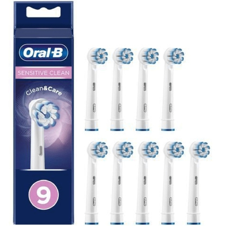 Oral B Borsthuvud Sensitive Clean & Care 3+3+3st in de groep BEAUTY & HEALTH / Mondverzorging / Elektrische tandenborstelaccessoires bij TP E-commerce Nordic AB (38-96737)