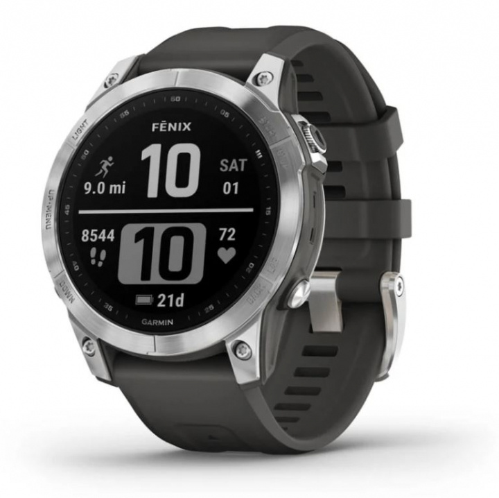 Garmin Fenix 7 47mm GPS, Grafit in de groep SPORT, VRIJE TIJD & HOBBY / Smartwatch & Activiteitsmeters / Smartwatches bij TP E-commerce Nordic AB (38-96769)