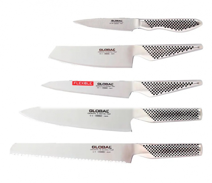 Global G-2951138 Knivset 5 Knivar in de groep HUISHOUDEN & TUIN / Keukengerei / Keukenmessen & accessoires bij TP E-commerce Nordic AB (38-96790)