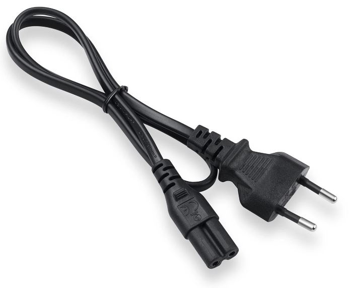 ON Stroomkabel 2-polig, 0,5 meter, Zwart in de groep COMPUTERS & RANDAPPARATUUR / Computerkabels / Elektrische kabels bij TP E-commerce Nordic AB (38-96846)