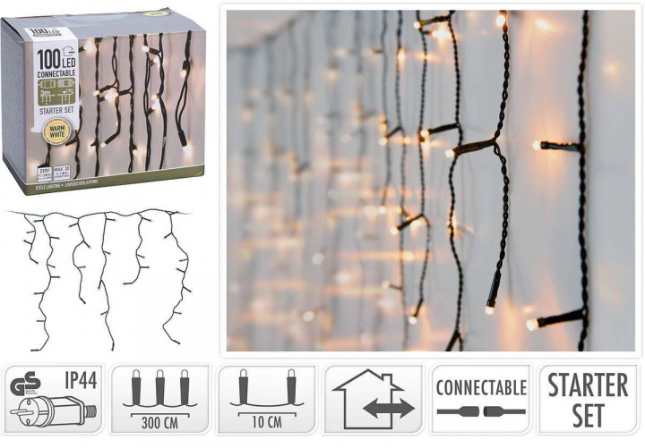 Icicle Loop Starter Kit 3 m, uitschuifbaar in de groep HOME ELECTRONICS / Verlichting / LED strips bij TP E-commerce Nordic AB (38-96922)