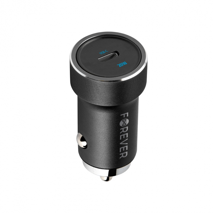 Forever CC-06 PD QC Autolader 1x USB-C 20W, Zwart in de groep SMARTPHONE & TABLETS / Opladers & Kabels / Autoladers / Autoladers Type-C bij TP E-commerce Nordic AB (38-96938)