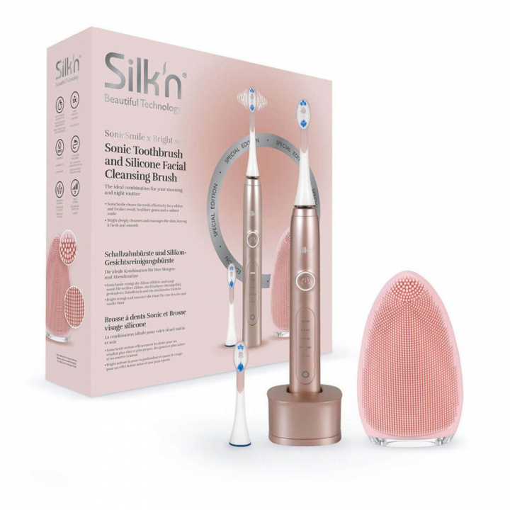 Silkn Sonic Smile & Bright Set Elektrische tandenborstel met accessoires in de groep BEAUTY & HEALTH / Mondverzorging / Elektrische tandenborstels bij TP E-commerce Nordic AB (38-96995)