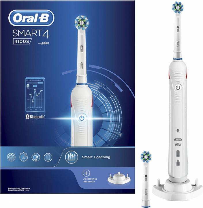Oral-B Smart 4 4100S in de groep BEAUTY & HEALTH / Mondverzorging / Elektrische tandenborstels bij TP E-commerce Nordic AB (38-96996)