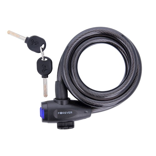 Forever Outdoor Kabelslot voor fiets met sleutel CBL-150, zwart in de groep SPORT, VRIJE TIJD & HOBBY / Sportuitrusting / Fietsaccessoires / Overige fietsaccessoires bij TP E-commerce Nordic AB (38-97122)