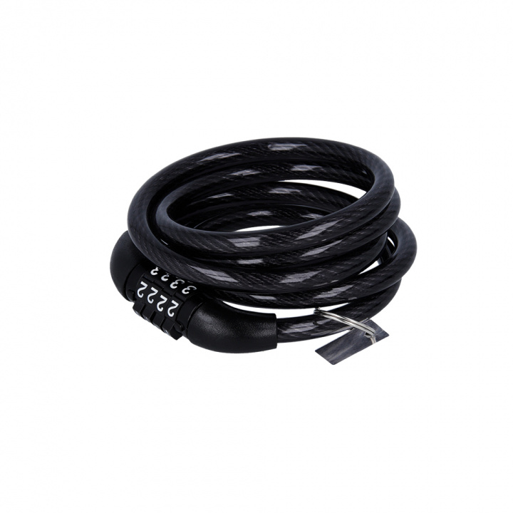 Forever Outdoor Fietsslot met kabel en code KYL-100, zwart in de groep SPORT, VRIJE TIJD & HOBBY / Sportuitrusting / Fietsaccessoires / Overige fietsaccessoires bij TP E-commerce Nordic AB (38-97124)