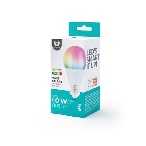 Forever Light Slimme LED-lamp met WiFi E27 10W, RGB in de groep HOME ELECTRONICS / Verlichting / LED-lampen bij TP E-commerce Nordic AB (38-97199)