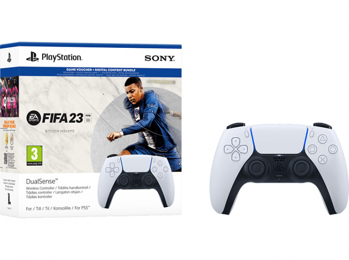 SONY DualSense PlayStation 5 Handkontroll + FIFA 23 in de groep HOME ELECTRONICS / Spelconsoles en accessoires / Sony PlayStation 5 bij TP E-commerce Nordic AB (38-97349)
