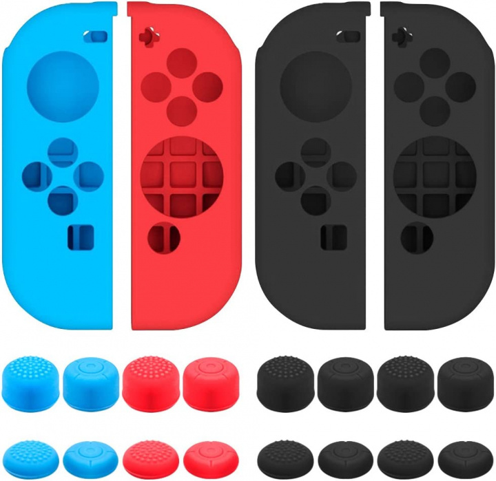 Siliconen hoes en grip voor Joy-Con, 2-pack in de groep HOME ELECTRONICS / Spelconsoles en accessoires / Nintendo Switch / Accessoires bij TP E-commerce Nordic AB (38-97420)