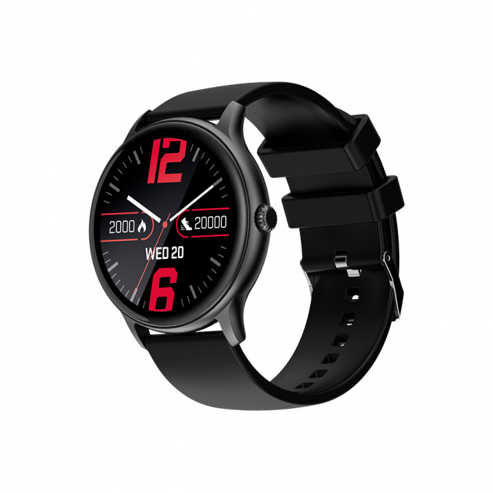 Maxlife Smartwatch MXSW-100, Mattsvart in de groep SPORT, VRIJE TIJD & HOBBY / Smartwatch & Activiteitsmeters / Smartwatches bij TP E-commerce Nordic AB (38-97450)