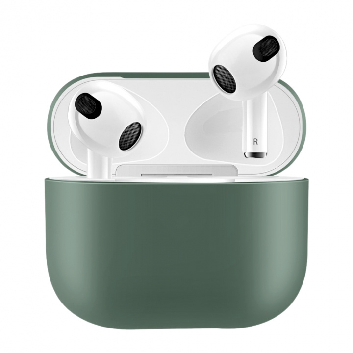 Silikonskal till Airpods 3, Mörkgrön in de groep HOME ELECTRONICS / Audio & Beeld / Koptelefoon & Accessoires / Accessoires bij TP E-commerce Nordic AB (38-97509)