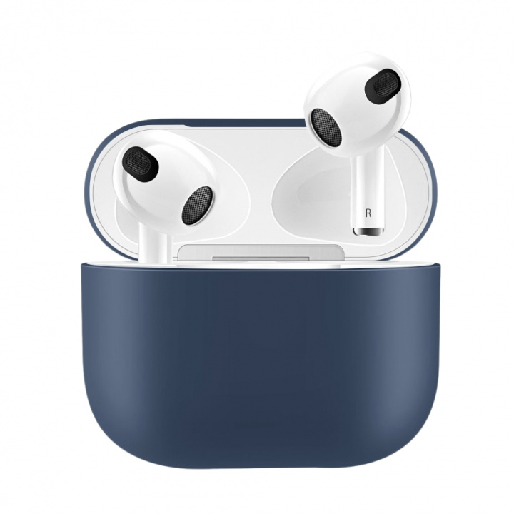 Siliconen hoes voor Airpods 3, donkerblauw in de groep HOME ELECTRONICS / Audio & Beeld / Koptelefoon & Accessoires / Accessoires bij TP E-commerce Nordic AB (38-97510)