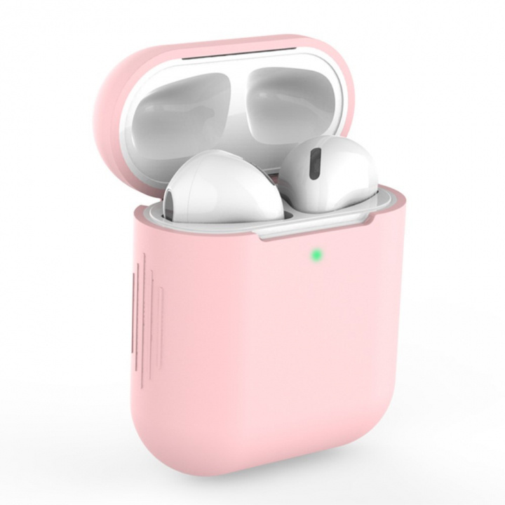 Skyddsfodral i silikon till Apple Airpods, Rosa in de groep HOME ELECTRONICS / Audio & Beeld / Koptelefoon & Accessoires / Accessoires bij TP E-commerce Nordic AB (38-97601)