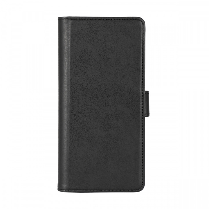 Essentials Motorola Moto G04 PU wallet, 3 cards, black in de groep SMARTPHONE & TABLETS / Mobielbescherming / Motorola bij TP E-commerce Nordic AB (38-97662)