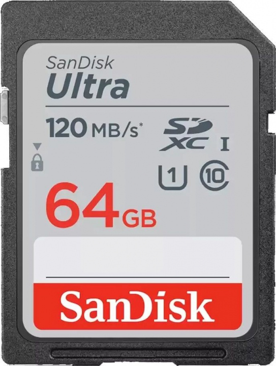 SanDisk Minneskort SDXC Ultra 64Gb 120Mb/S in de groep HOME ELECTRONICS / Opslagmedia / Geheugenkaarten / SD/SDHC/SDXC bij TP E-commerce Nordic AB (38-98106)