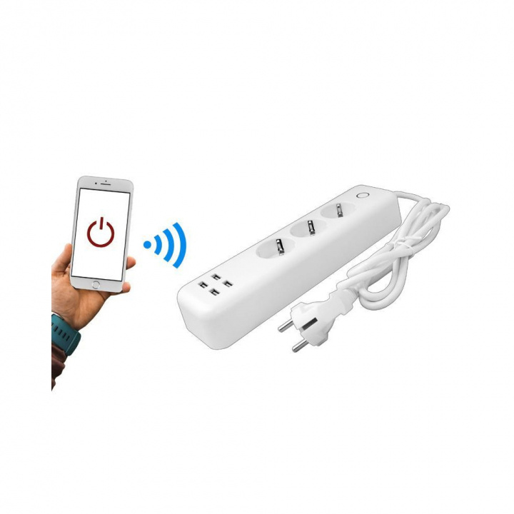 Smart Grenuttag med WiFi in de groep HUISHOUDEN & TUIN / Elektriciteit & Verlichting / Stekkerblokken bij TP E-commerce Nordic AB (38-98122)