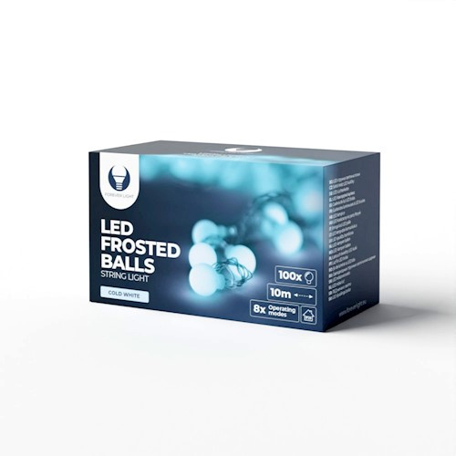 LED String 10m, 230V, 100st LED ballen, Koel wit in de groep HOME ELECTRONICS / Verlichting / LED strips bij TP E-commerce Nordic AB (38-98125)