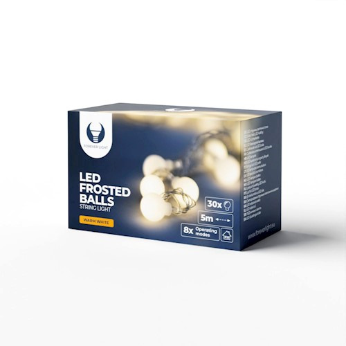 LED-Slinga 5m, 230V, 30st LED-bollar, Varmvitt in de groep HOME ELECTRONICS / Verlichting / LED strips bij TP E-commerce Nordic AB (38-98129)