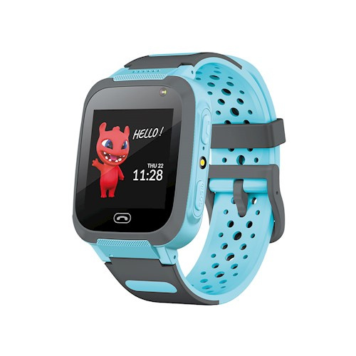 Maxlife Smartwatch med silikonarmband för barn, Blå, 2G in de groep SPORT, VRIJE TIJD & HOBBY / Smartwatch & Activiteitsmeters / Smartwatch voor kinderen bij TP E-commerce Nordic AB (38-98141)