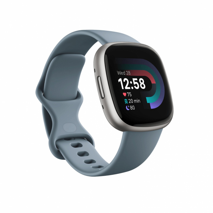 Fitbit Versa 4 Blue/Platinum in de groep SPORT, VRIJE TIJD & HOBBY / Smartwatch & Activiteitsmeters / Smartwatches bij TP E-commerce Nordic AB (38-98155)