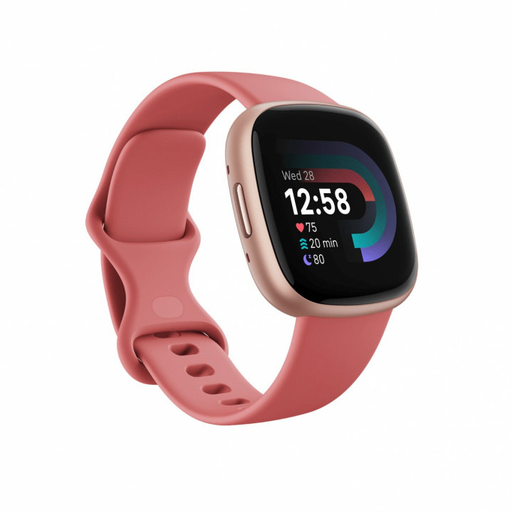 Fitbit Versa 4 Rosa/Koppar in de groep SPORT, VRIJE TIJD & HOBBY / Smartwatch & Activiteitsmeters / Smartwatches bij TP E-commerce Nordic AB (38-98156)