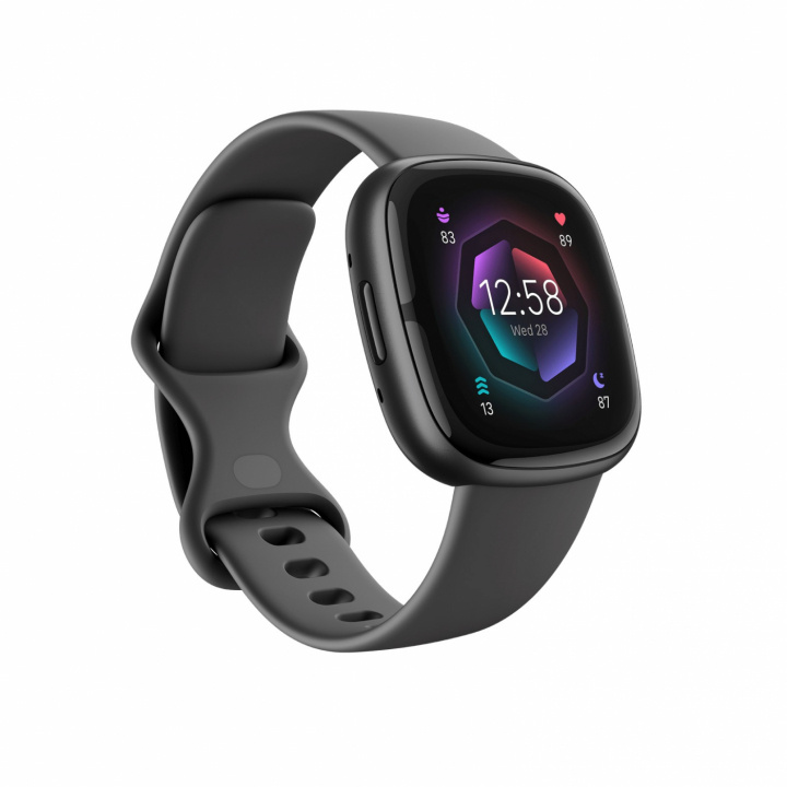 Fitbit Sense 2, Grå/Grafit in de groep SPORT, VRIJE TIJD & HOBBY / Smartwatch & Activiteitsmeters / Smartwatches bij TP E-commerce Nordic AB (38-98157)