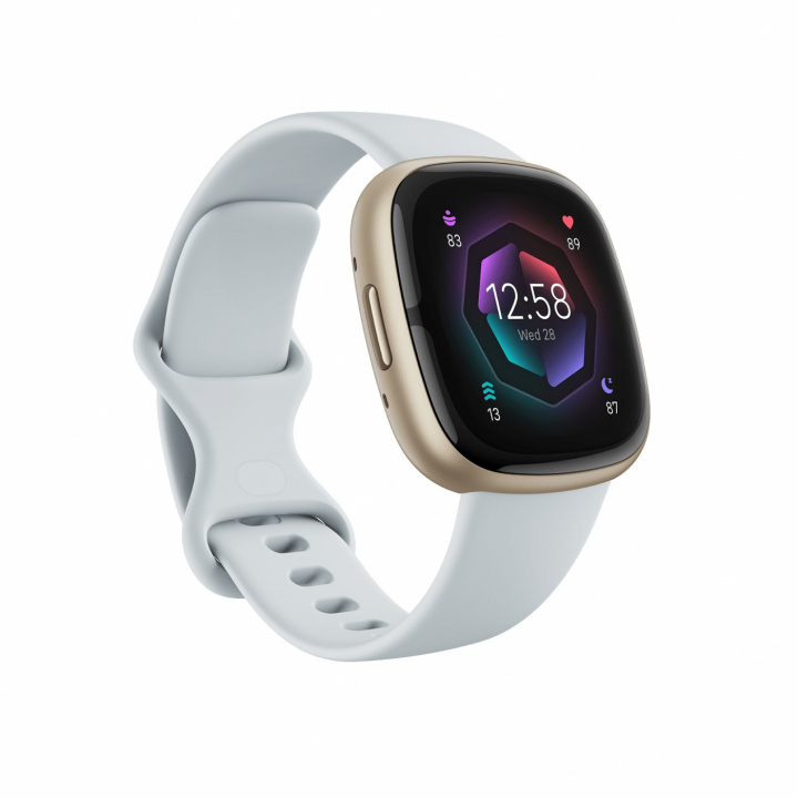 Fitbit Sense 2, Blå/Guld in de groep SPORT, VRIJE TIJD & HOBBY / Smartwatch & Activiteitsmeters / Smartwatches bij TP E-commerce Nordic AB (38-98159)