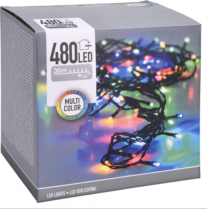 Lichtsnoer 480 LED 36m, Veelkleurig in de groep HOME ELECTRONICS / Verlichting / Kerstverlichting bij TP E-commerce Nordic AB (38-98191)