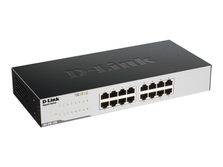 D-Link GO-SW-16G Switch 16-port Gigabit in de groep COMPUTERS & RANDAPPARATUUR / Netwerk / Schakelaars bij TP E-commerce Nordic AB (38-98263)