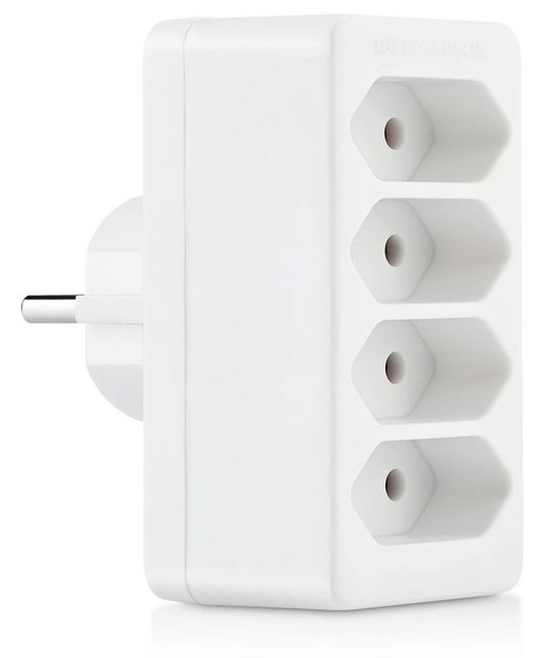 Splitterstekker 4-voudig EU, Adapter met 4 stopcontacten in de groep HUISHOUDEN & TUIN / Elektriciteit & Verlichting / Stekkerblokken bij TP E-commerce Nordic AB (38-98338)