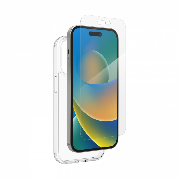 ZAGG Bundle pack: Skärmskydd + Transparent skal till iPhone 14 in de groep SMARTPHONE & TABLETS / Mobielbescherming / Apple / iPhone 14 bij TP E-commerce Nordic AB (38-98418)