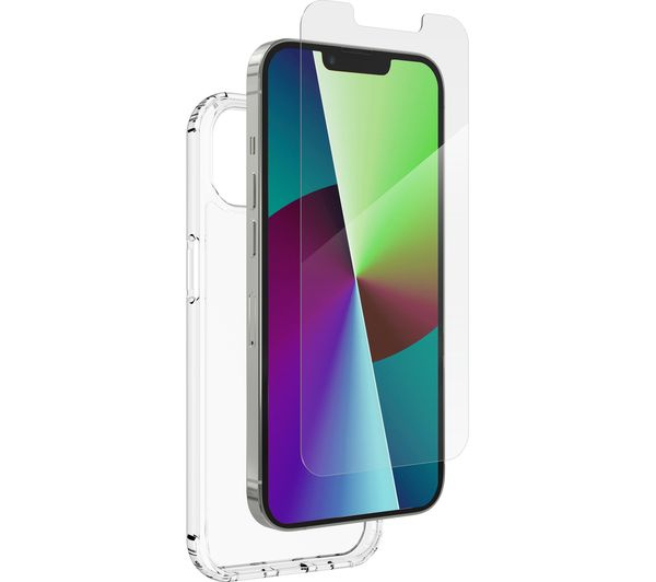 Defence Bundle pack: Transparent mobilskal + Skärmskydd till iPhone 13 in de groep SMARTPHONE & TABLETS / Mobielbescherming / Apple / iPhone 13 bij TP E-commerce Nordic AB (38-98419)